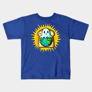 Earth Day Ghost On Toast Kids T-Shirt